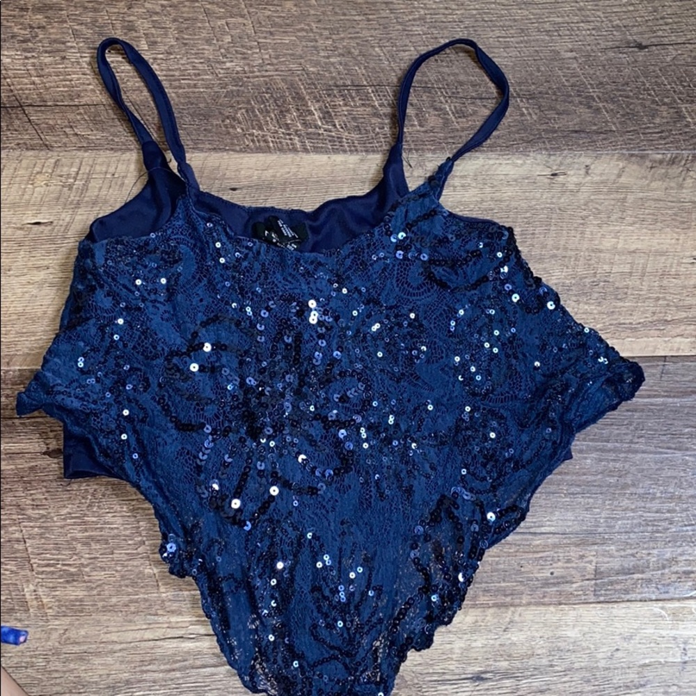 Sequined crop top